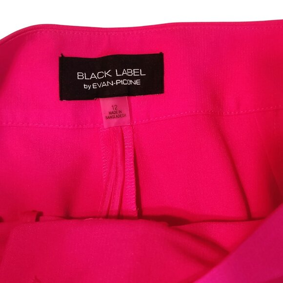 Black Label by Evan-Picone Pink Perfection Straight-Leg Crepe Pants Size 12 NWT - Picture 9 of 11